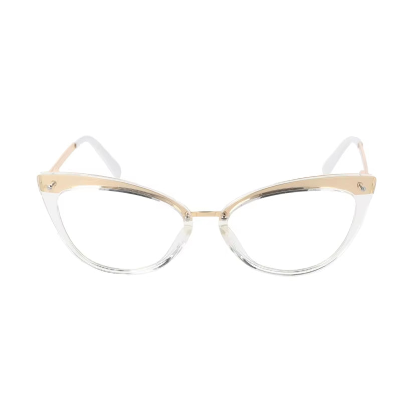 51102 Fashion Women Cat Eye anti Blue Light Optical Glasses Frames Brand Designer Transparent Computer Eyeglasses