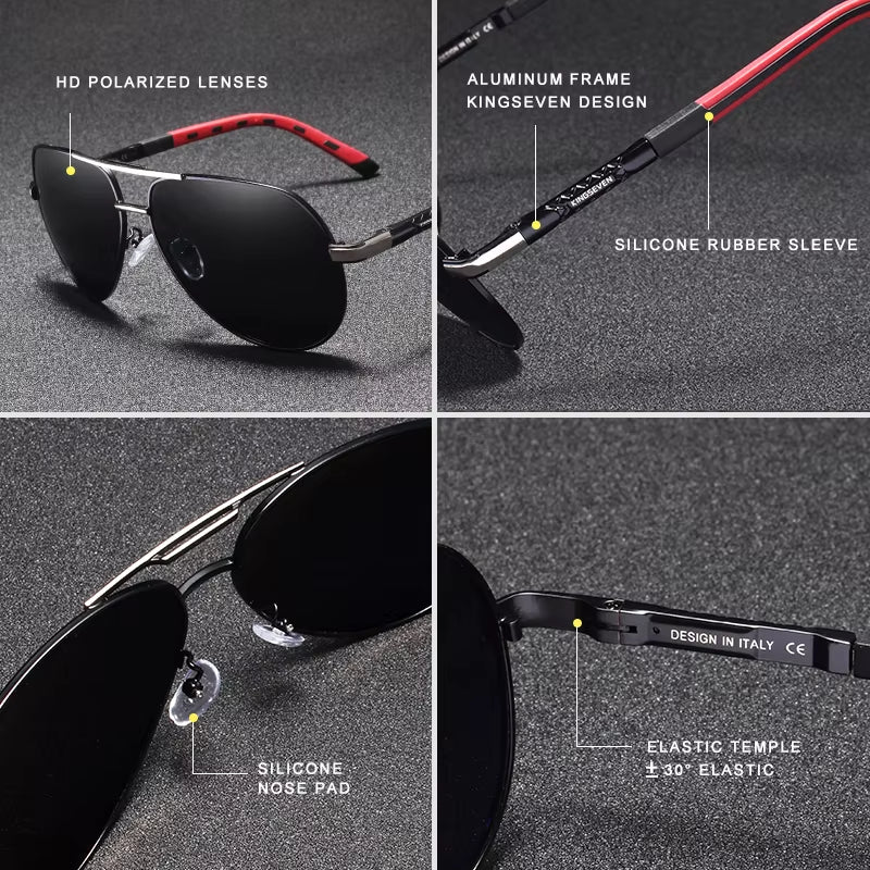 Men Vintage Aluminum Polarized Sunglasses Classic Brand Sun Glasses Coating Lens Driving Eyewear for Men/Women