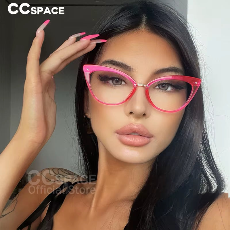 51102 Fashion Women Cat Eye anti Blue Light Optical Glasses Frames Brand Designer Transparent Computer Eyeglasses