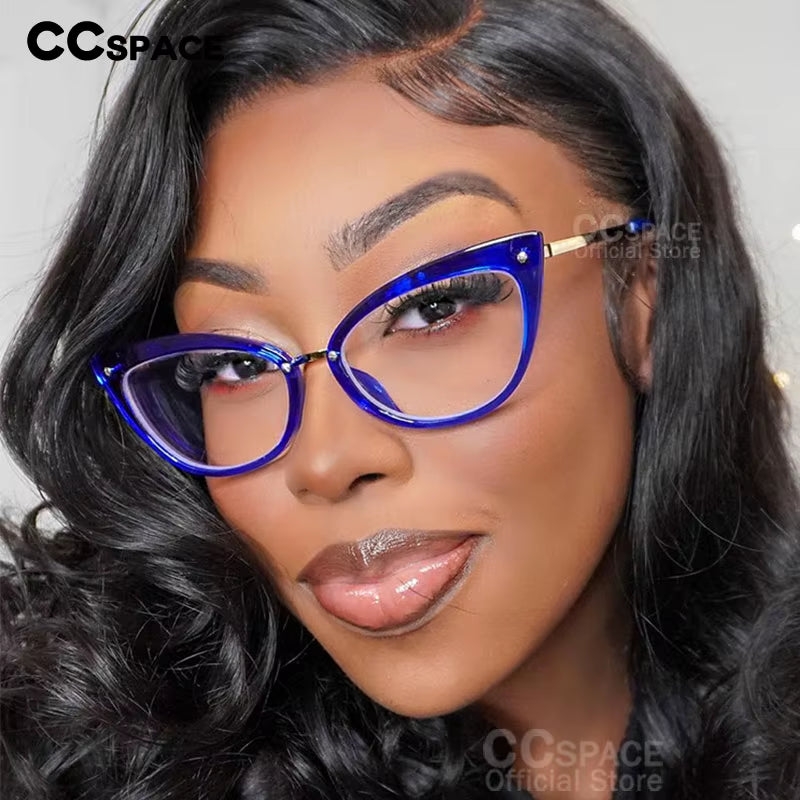 51102 Fashion Women Cat Eye anti Blue Light Optical Glasses Frames Brand Designer Transparent Computer Eyeglasses