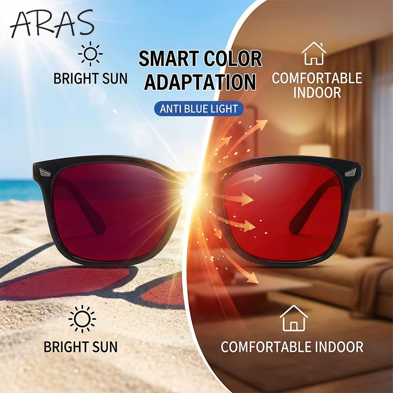 Anti Blue Light Blocking Sleep Glasses Women Men 2026 Computer Gaming Read Red Lens Filter Eyeglasses Change Color Sunglasses