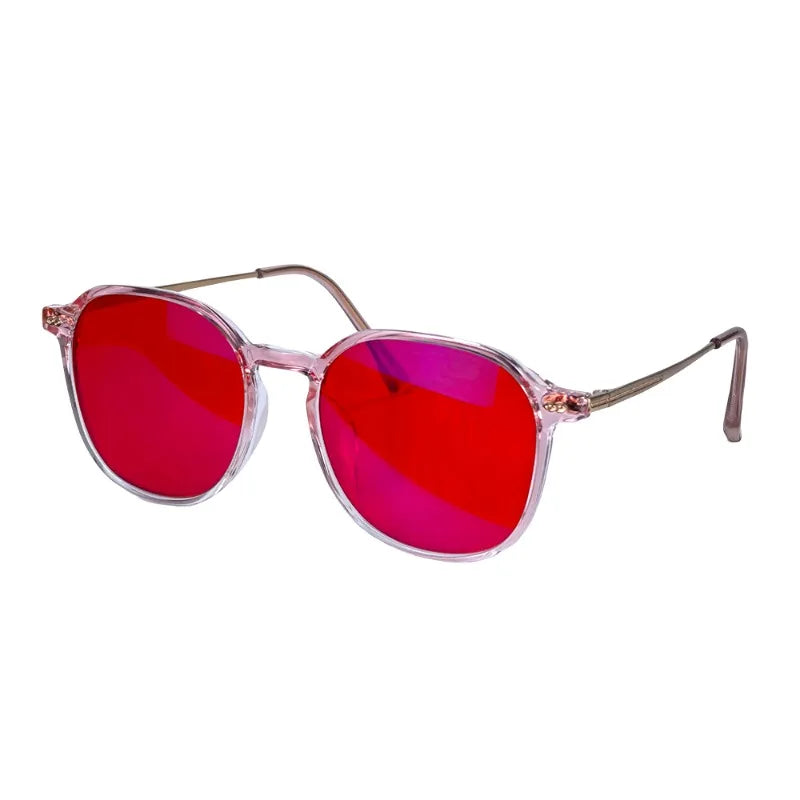 Red Glasses for Better Sleep Blue Light Blocking Glasses Orange Lenses Improve Insomnia Square Tr90 Glasses Women Big Size 140Mm