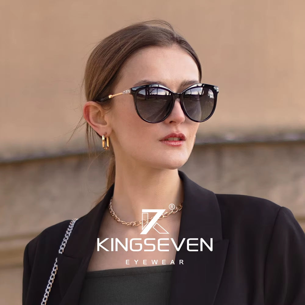 KINGSEVEN 2023 Polarized Women'S Sunglasses Gradient Lens Luxury Sun Glasses Brand Lentes Eye Protection Eyewear De Sol Mujer