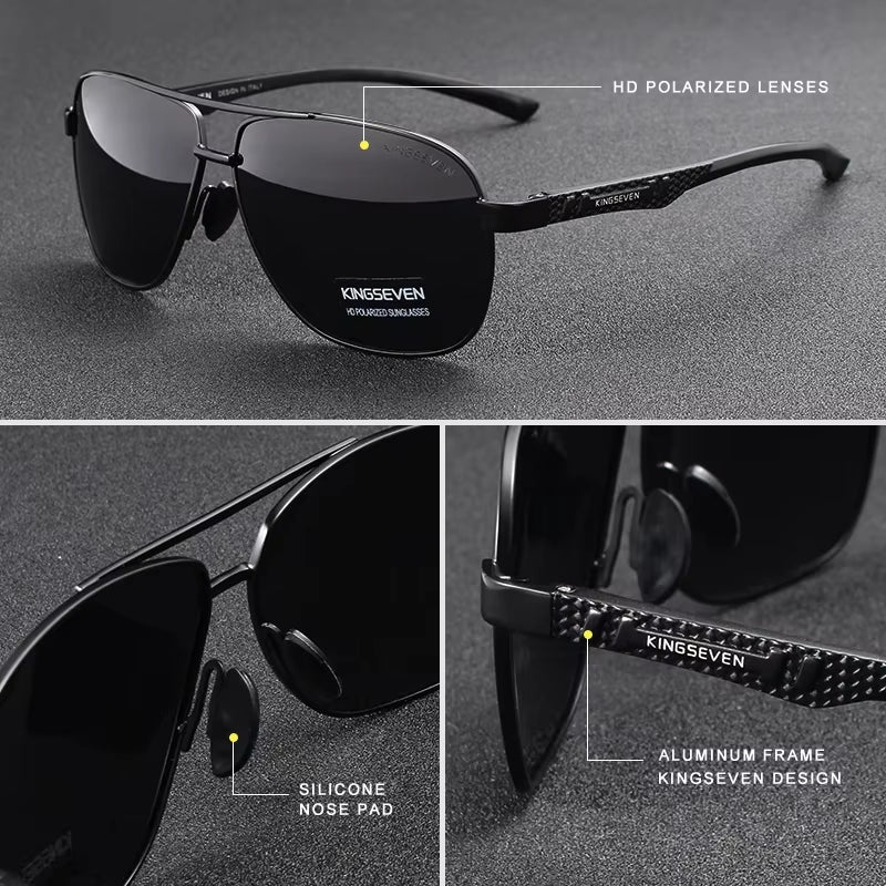 Polarized Aluminum Sunglasses Men UV400 HD Lens Pilot Eye Protection Photochromic Glasses Women Night Vision Eyewear
