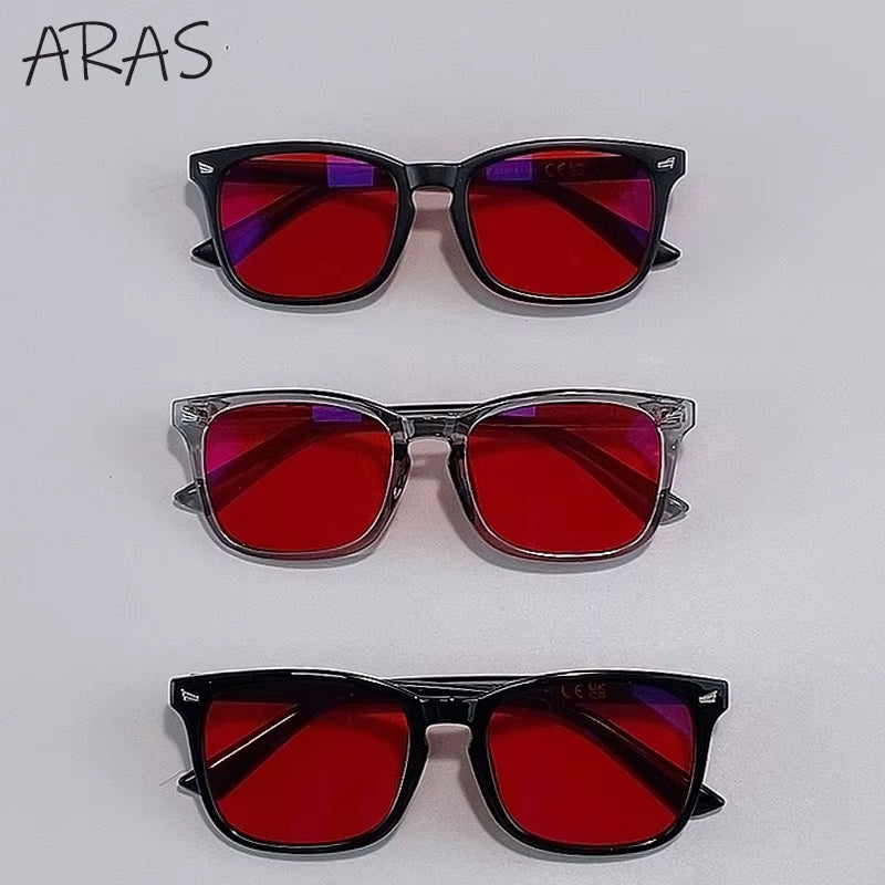 Anti Blue Light Blocking Sleep Glasses Women Men 2026 Computer Gaming Read Red Lens Filter Eyeglasses Change Color Sunglasses
