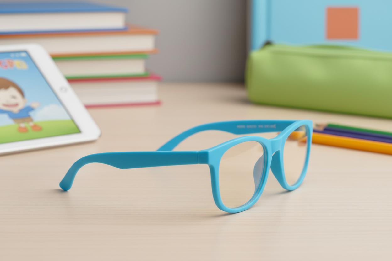 Occhiali Bambini - Vista laterale con dettagli flessibili